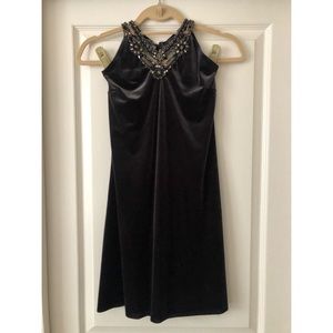 Bailey 44 velvet studded halter dress